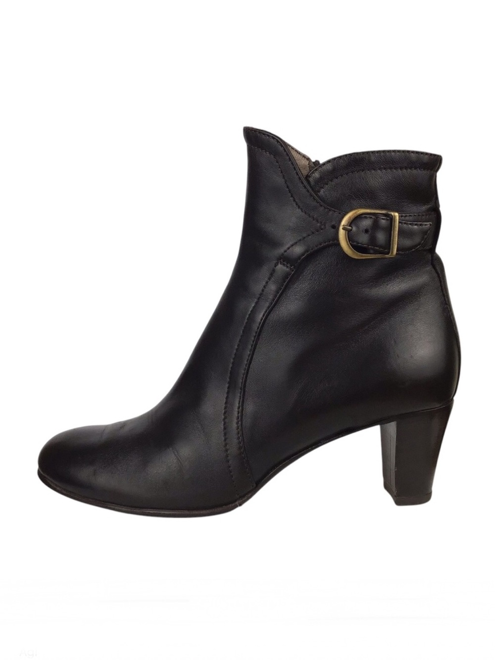 🇮🇹 AGL Attilio Giusti Leombruni Italian Leather Heeled Ankle Boots